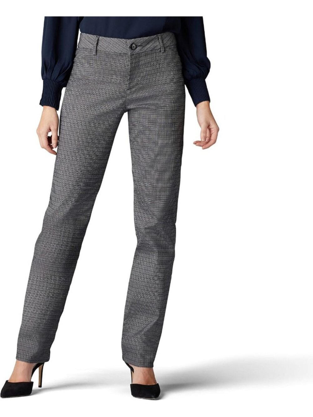 Wrinkle-Free Relaxed Fit Straight Leg Pants for Women - Comfortable & Stylish